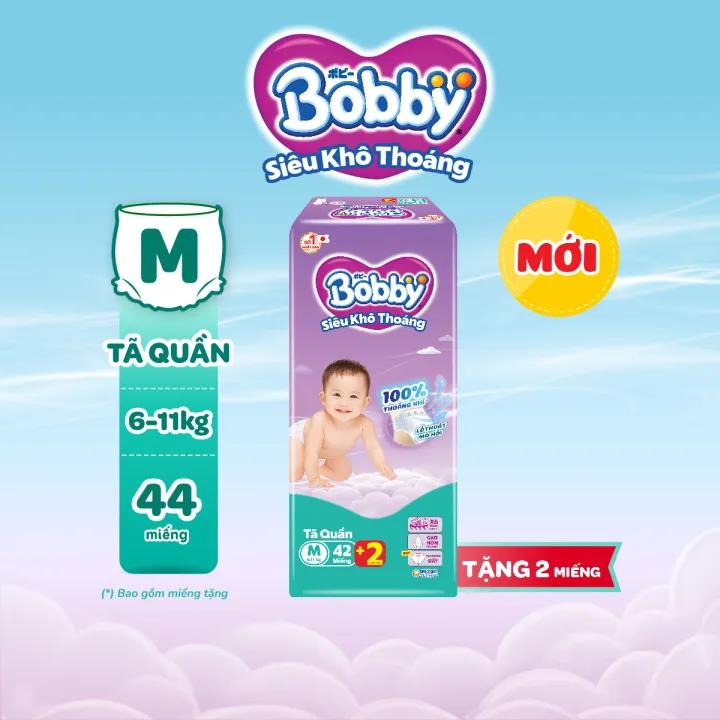 Tã quần Bobby Siêu Khô Thoáng - 100% Thoáng Khí Jumbo M42