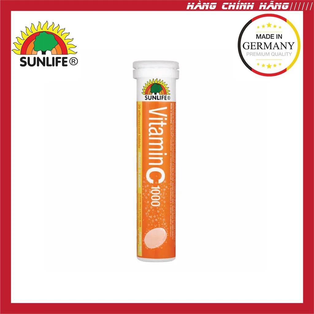 Viên sủi bổ sung vitamin C 100mg Sunlife (Lọ 20 viên)