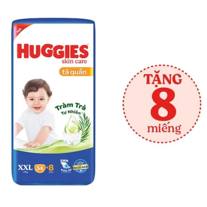 Tã Quần Huggies Dry Gói Cực Đại XXL54 Miếng ( tặng 8 miếng)