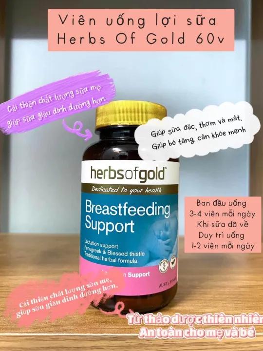Viên Uống Lợi Sữa Herbs Of Gold Breastfeeding Support Úc