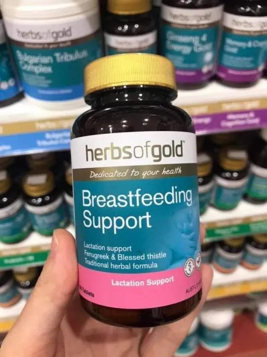 Viên uống lợi sữa Herbs Of Gold Breastfeeding Support 60 viên - Hàng Úc