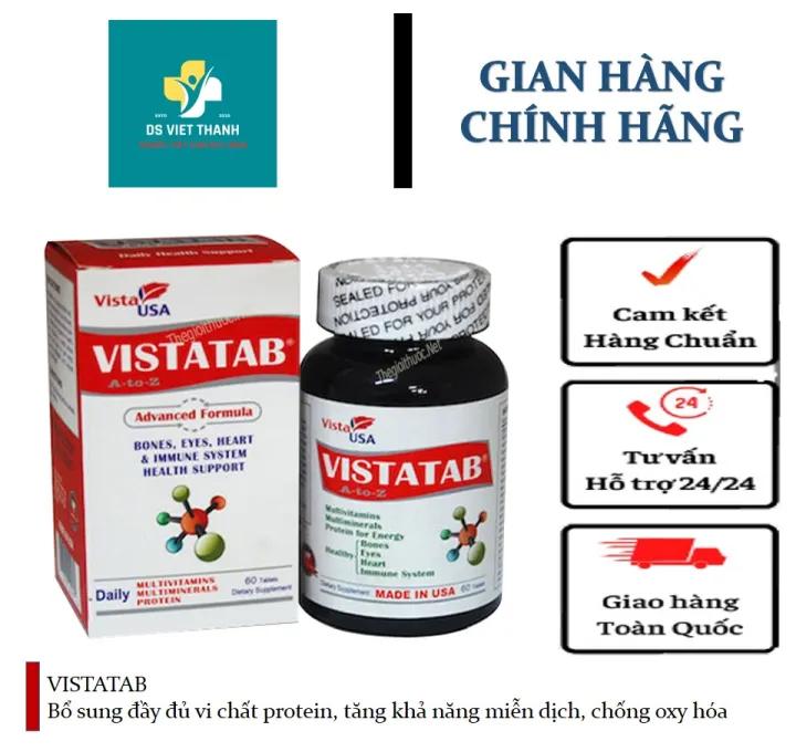 VISTATAB - bổ sung đầy đủ vi chất protein, tăng cường hệ miễn dịch, chống oxy hóa giảm gốc tự do