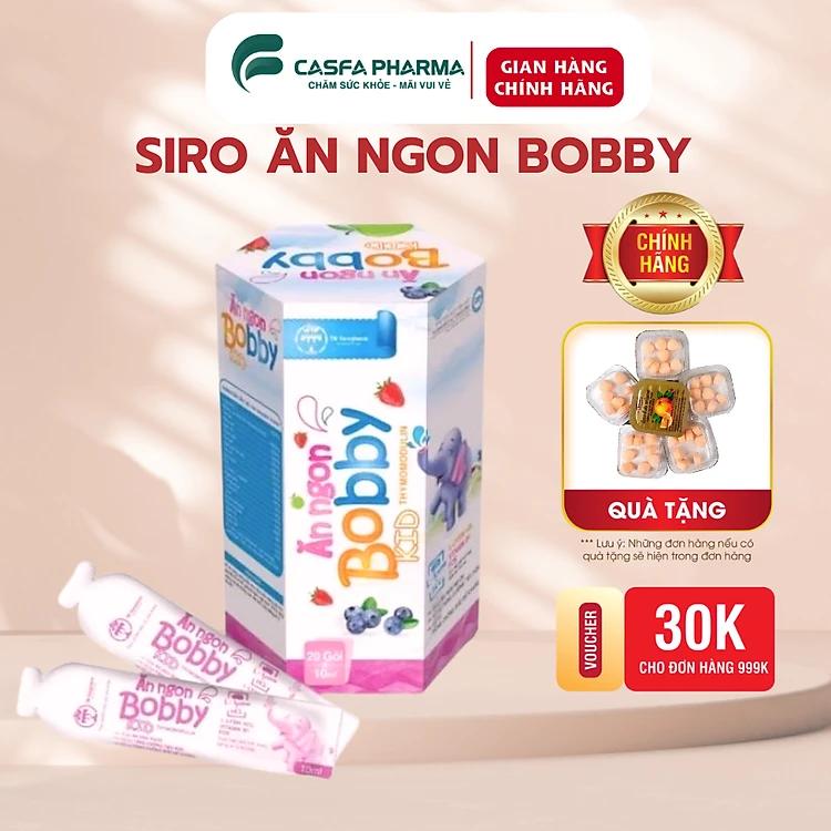 Siro ăn ngon cho bé BOBBYKID TW Hanopharco,hỗ trợ tăng đề kháng (20 gói*10ml)