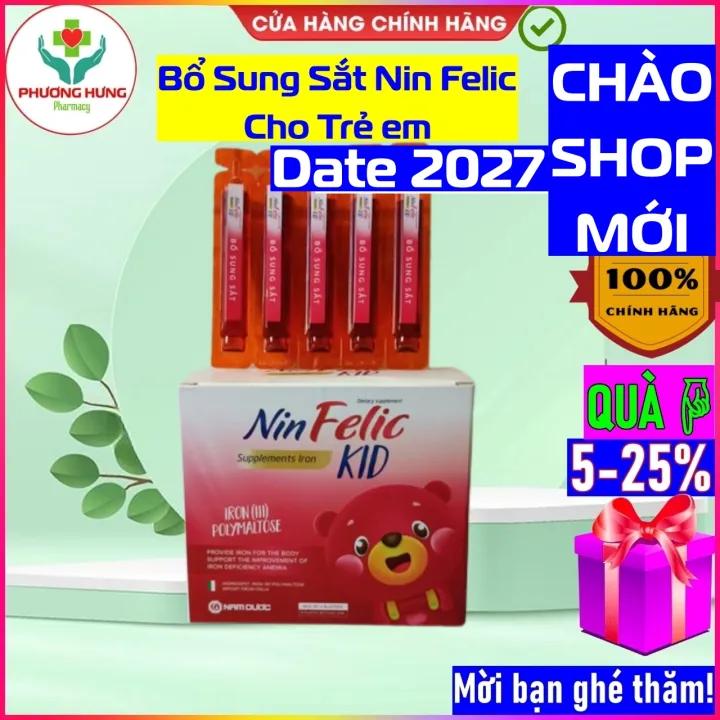 Thực Phẩm Bổ Sung Sắt Nin Felic Kid của Nam Dược Cho Trẻ em - Hộp 20 ống
