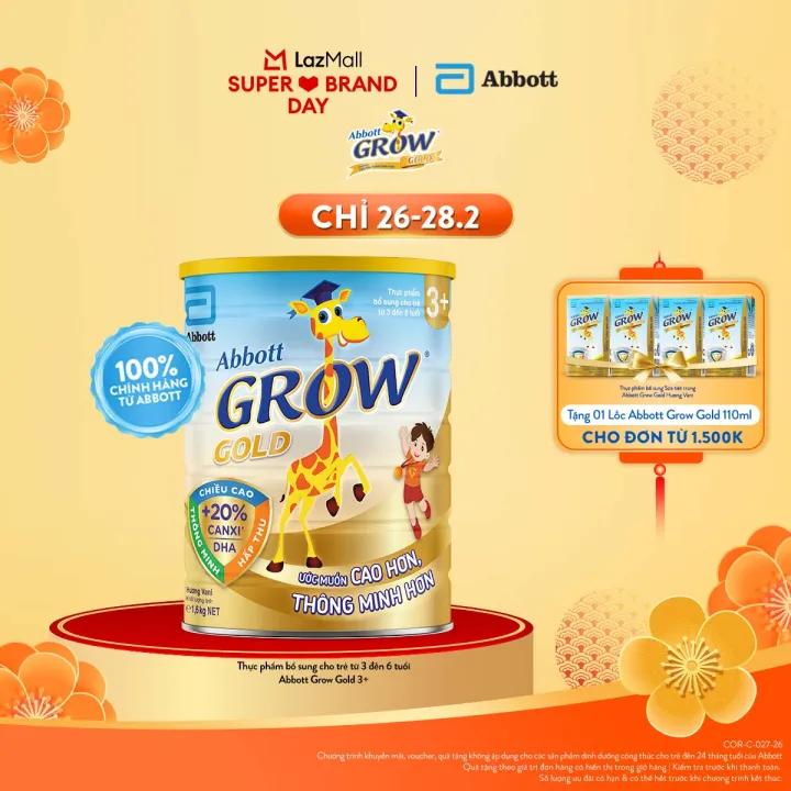 Sữa Bột Abbott Grow Gold 3+ Hương Vani 1.6kg
