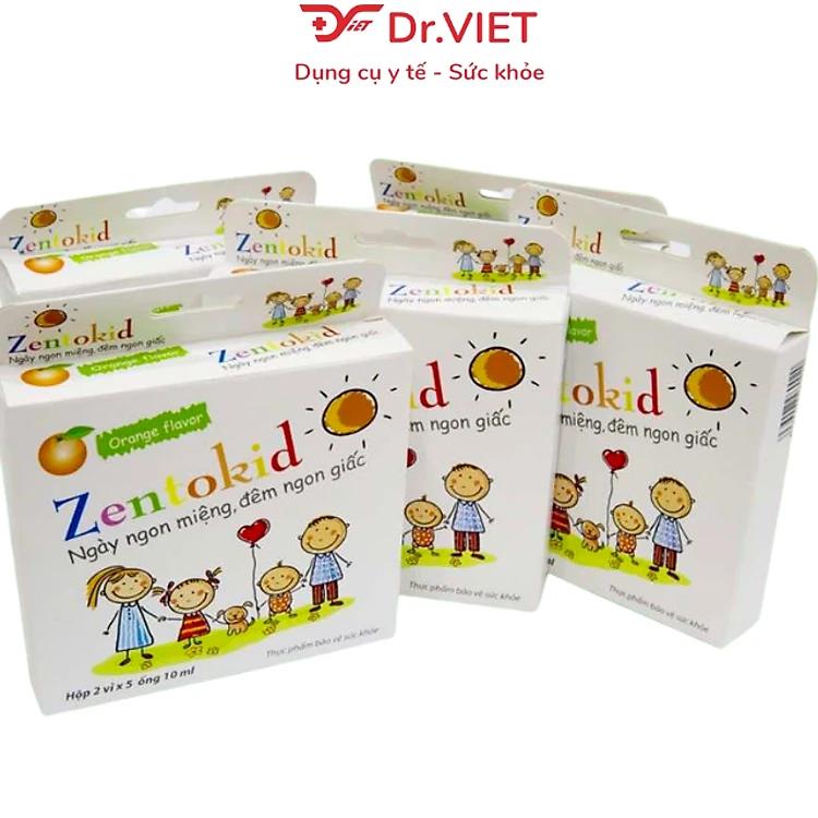 Siro Zentokid Hộp 10 ống (10ml) - Giúp bé ăn ngon, ngủ ngon, tiêu hóa tốt 