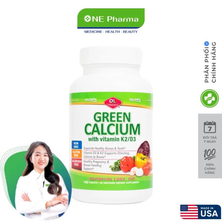 Viên Uống Canxi hữu cơ Green Calcium Olimp Labs 100 Viên - Bổ sung canxi hữu cơ mát từ thực vật