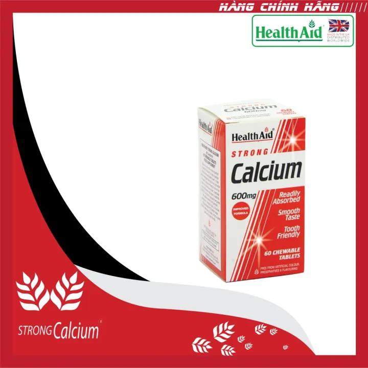 Viên bổ sung canxi Health Aid Strong Calcium 600mg (Chai 60 viên)