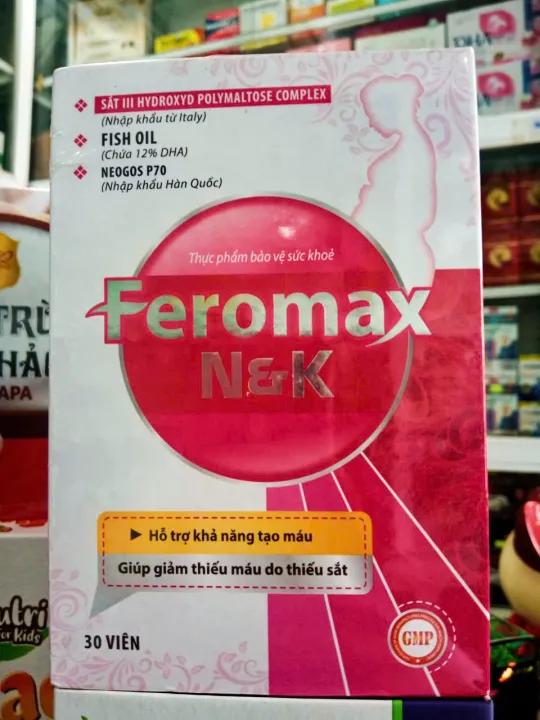 Bổ sung sắt, vitamin..FEROMAX N&K giúp giảm thiếu máu do thiếu sắt