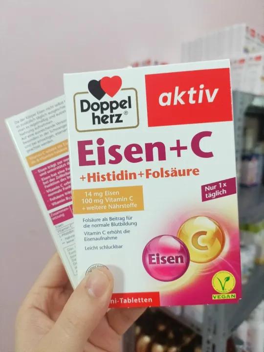 VIÊN UỐNG BỔ SUNG SẮT + VITAMIN C DOPPEL HERZ- Hộp 30v