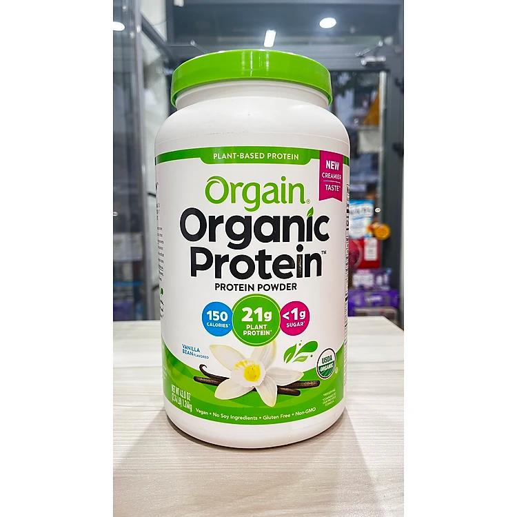Bột đạm thực vật và protein hữu cơ Orgain Mỹ vị vani 1224g - Organic Protein