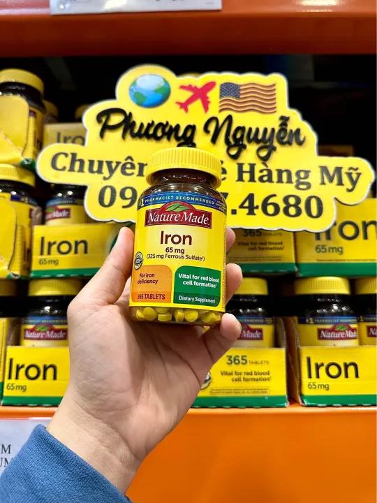 Viên Uống Bổ Sung Sắt, Bổ Máu • IRON 65mg • NATURE MADE