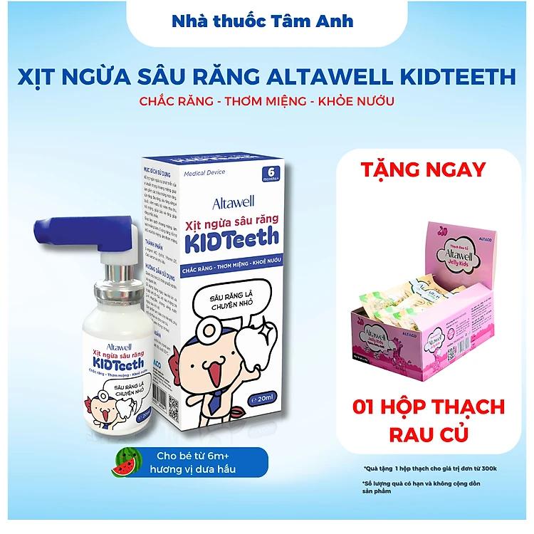 Xịt Ngừa Sâu Răng Altawell KIDTeeth Cho Trẻ Từ 6 Tháng Tuổi, Vị Dưa Hấu Thơm Ngon