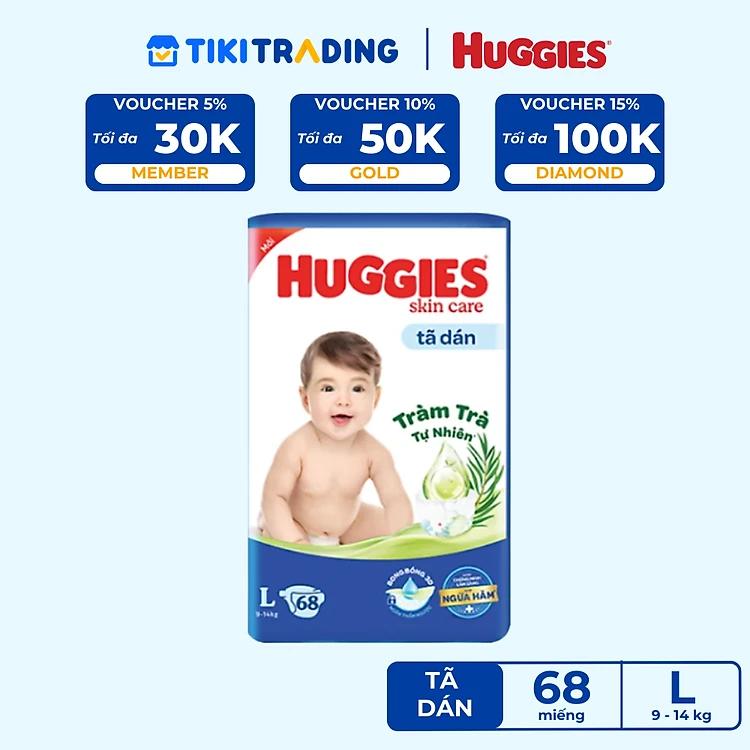 Tã dán Huggies Skincare Super Jumbo L68