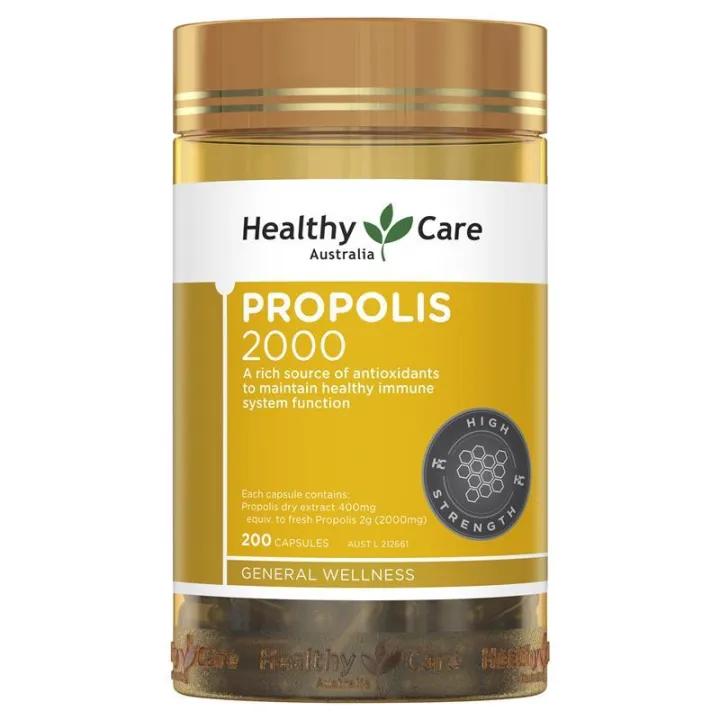 Viên uống keo ong Healthy Care Propolis 2000mg 200 viên của Úc