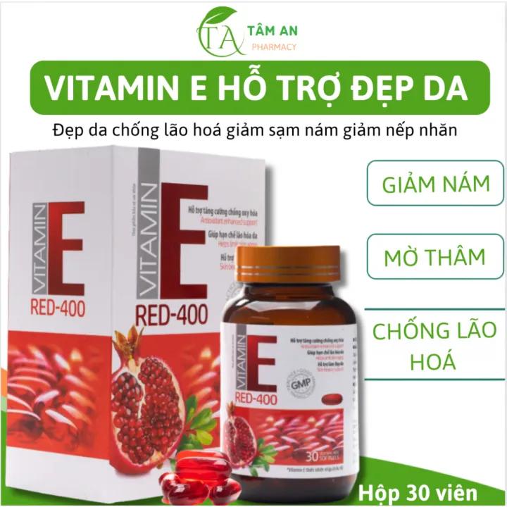 Vitamin E đỏ uống đẹp da giảm nám mờ nhăn chống lão hoá Hỗ trợ da trắng sáng, đều màu hơn ngăn ngừa lão hóa