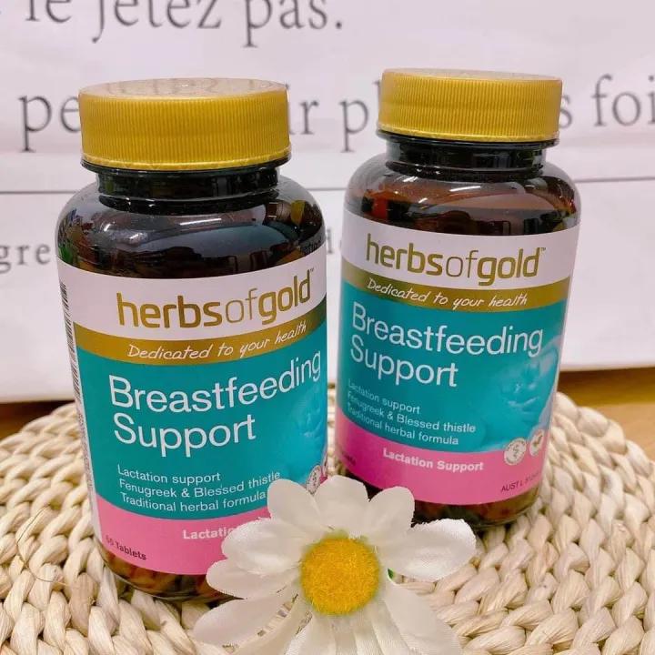 Lợi sữa Herbs Of Gold Breastfeeding Support, Úc (60v)