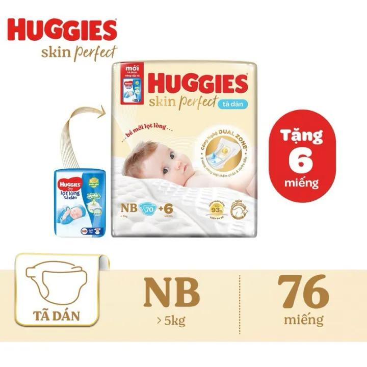 Tã dán sơ sinh huggies NB58+2/S56 Giá siêu KM cuối năm