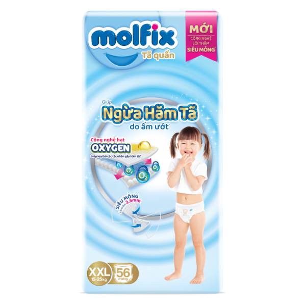 Molfix tã quần Oxygen size XXL 56 Ultra