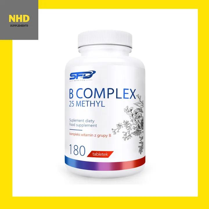 SFD NUTRITION B COMPLEX 25 METHYL 180 viên uống bổ sung vitamin B hỗ trợ sức khỏe tăng cường đề kháng