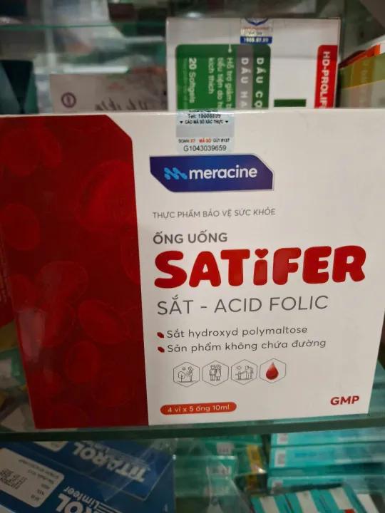 SATIFER , hộp 20 ống Bổ sung sắt