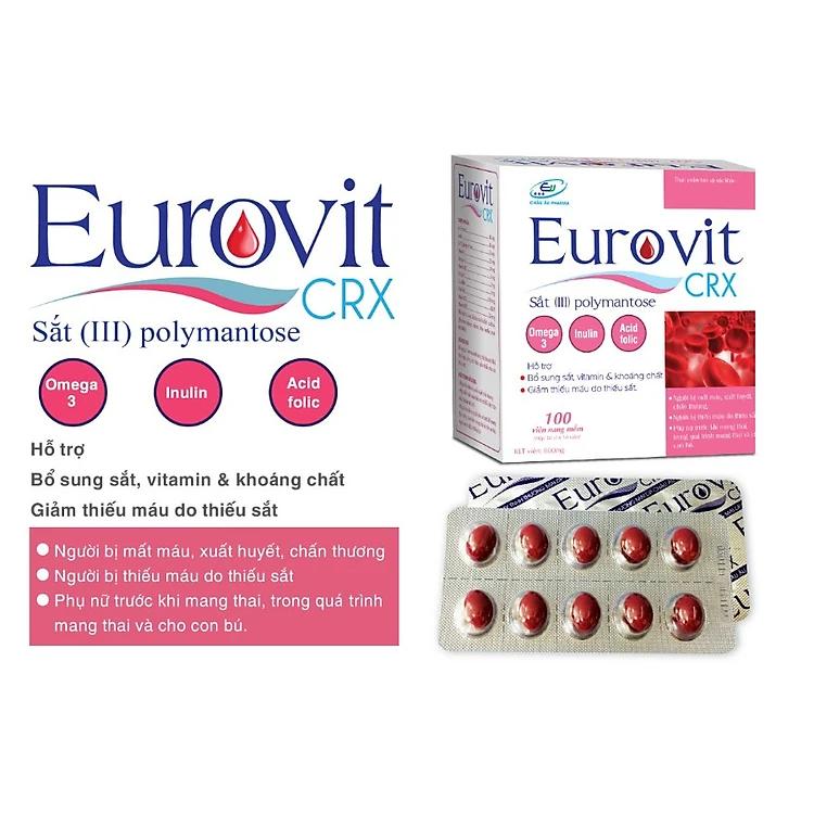 VIÊN BỔ MÁU EUROVIT – BỔ SUNG SẮT III – ACID FOLIC