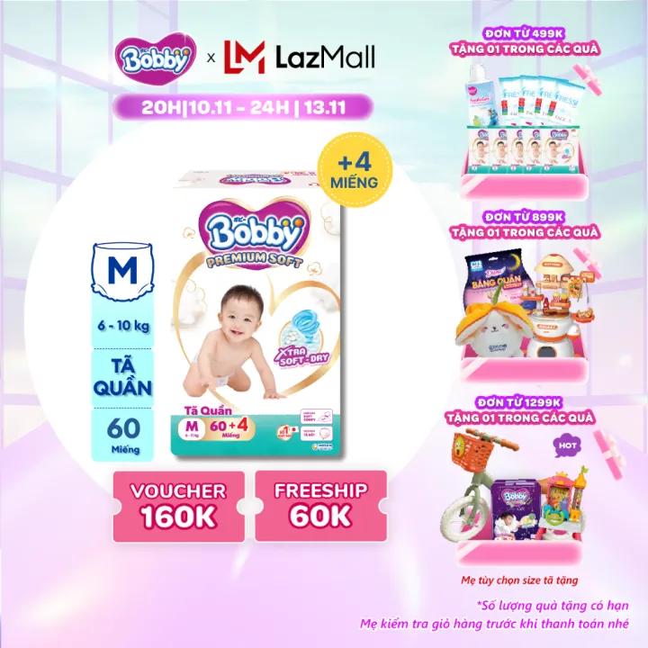 Tã quần Bobby Premium Soft size M60