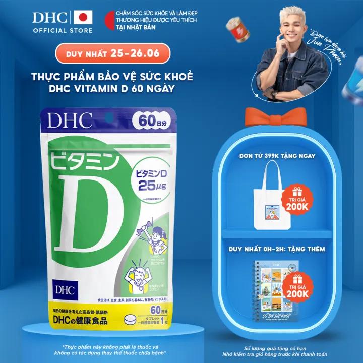 Thực phẩm bảo vệ sức khỏe DHC Vitamin D (60 ngày) - Dạng viên uống hỗ trợ bổ sung vitamin D3