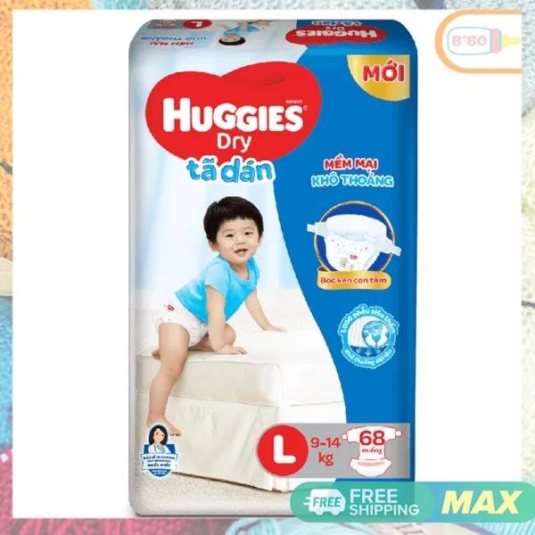 TÃ DÁN HUGGIES SIZE L68/S56/M48/L42