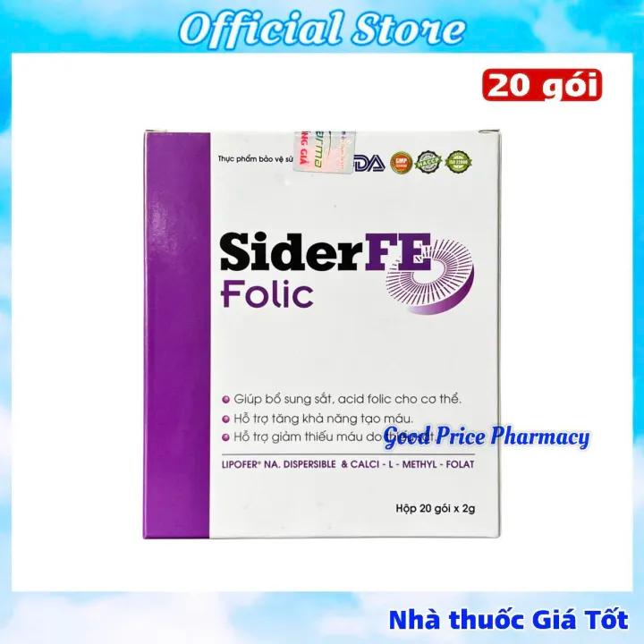 Sider FE Folic Bổ Sung Sắt Và Acid Folic Hộp 20 Gói