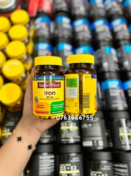 Viên Uống Hỗ Trợ Bổ Sung Sắt Nature Made Iron 65mg 365 viên