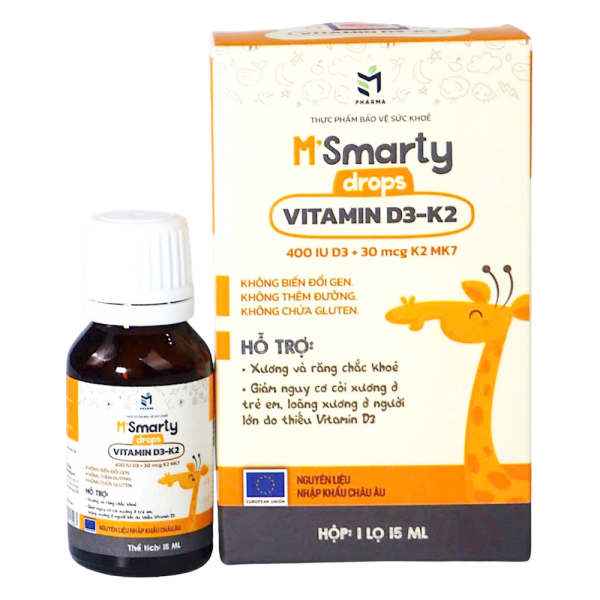 Thực Phẩm Bảo Vệ Sức Khoẻ M'Smarty Drops Vitamin D3-K2