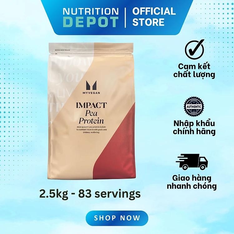 Sữa bổ sung đạm dành cho người ăn chay từ đậu hà lan Pea Protein Isolate Myprotein không mùi 2.5kg  - NUTRITIONDEPOT