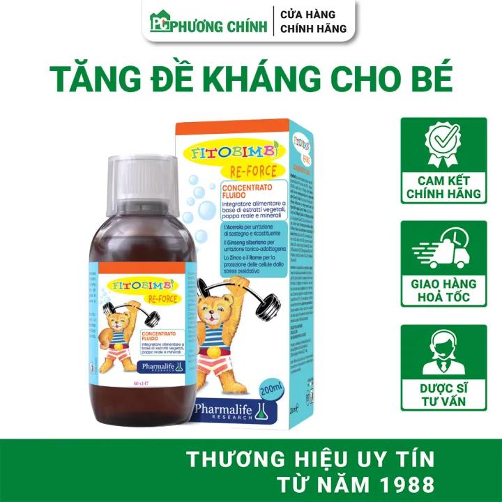 Siro Tăng Đề Kháng Cho Bé Fitobimbi Re Force Giúp Bồi Bổ Cơ Thể, Tăng Sức Bền, Giảm Mệt Mỏi 200ml