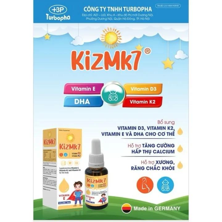KizMK7 30ml Siro Ăn Ngon cho bé, giúp trẻ hết biếng ăn tăng cân, tăng cường sức đề kháng.