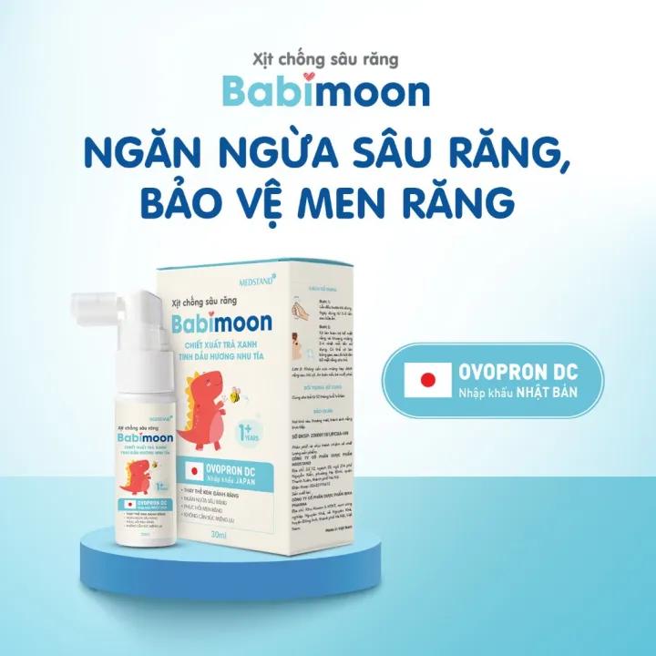 Xịt chống sâu răng trẻ em, giúp làm sạch miệng bảo vệ men răng chắc khoẻ MEDSTAND Babimoon (Chai 30ml)