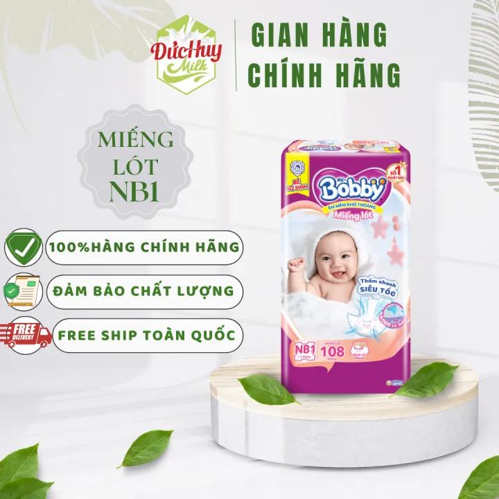 Miếng lót sơ sinh Bobby Newborn NB1-108 / NB2 (60 miếng) KM theo từng thời điểm