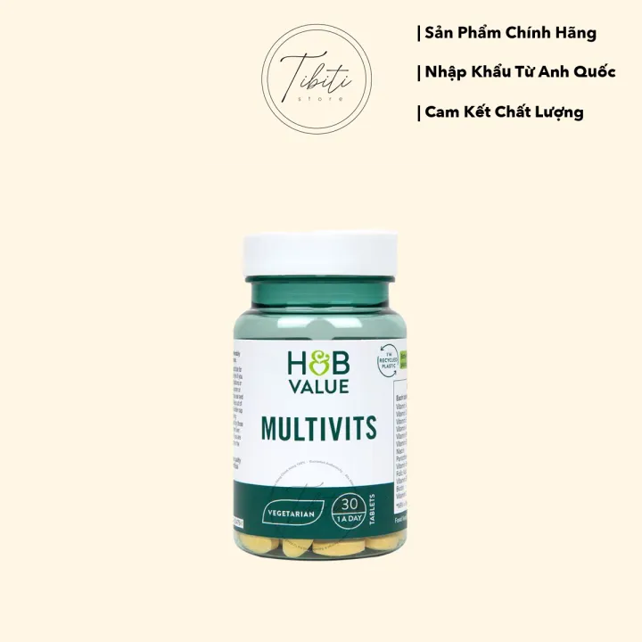 Vitamins bổ sung khoáng chất H&B Value Multivitamin 30 Viên