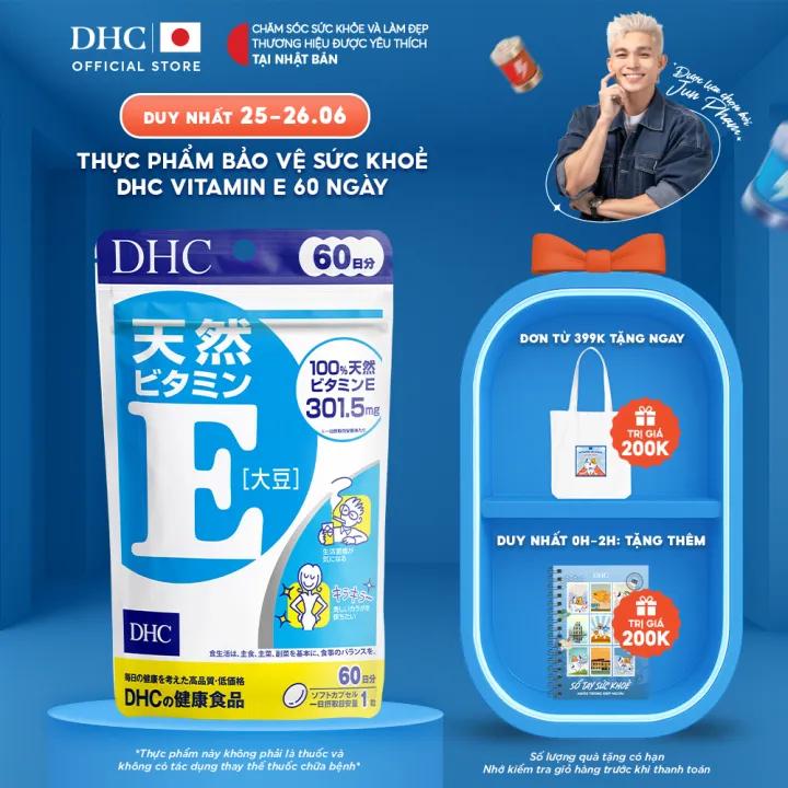 Thực phẩm bảo vệ sức khỏe DHC Natural Vitamin E (soybean) (60 ngày) - Dạng viên uống hỗ trợ bổ sung Vitamin E