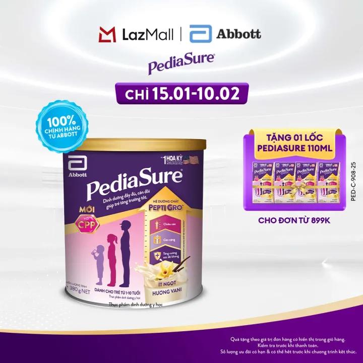 1 lon PediaSure 1-10 tuổi dạng bột hương Vani 380g