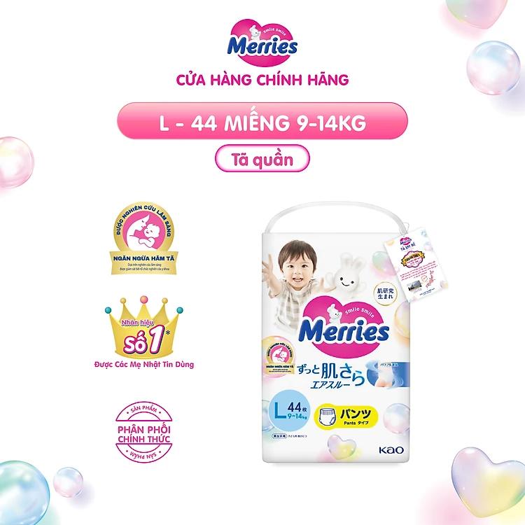 Tã/bỉm quần Merries size L - 44 miếng (dành cho bé từ 9 - 14kg)