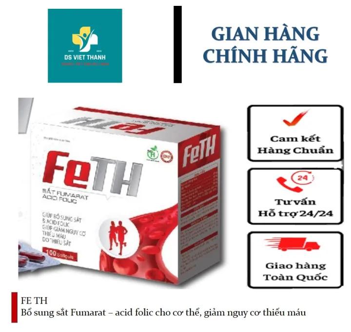 FE TH - bổ sung sắt Fumarat - Acid Folic cho cơ thể, tăng tạo hồng cầu, giảm nguy cơ thiếu máu do thiếu sắt