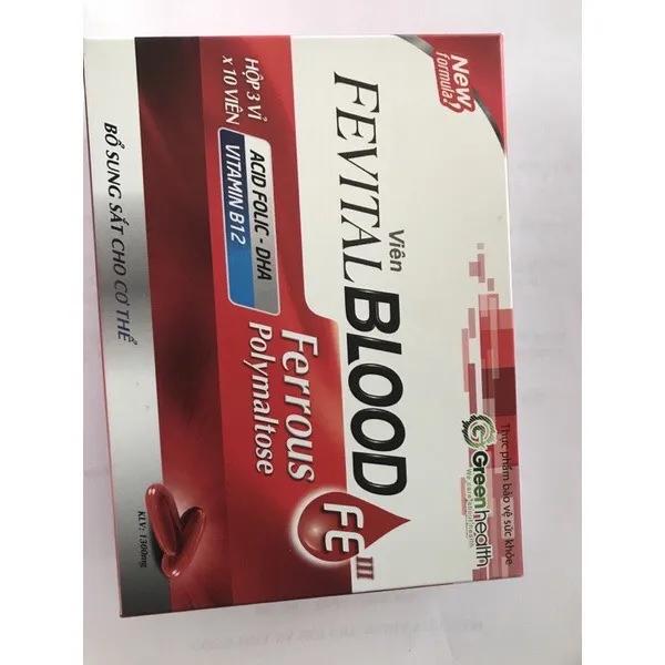 Viên sắt bổ máu FEVITAL BLOOD - hộp 30 viên