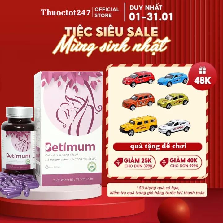 Lợi sữa Betimum viên uống cốm ngũ cốc lợi sữa cỏ cà ri fenugreek