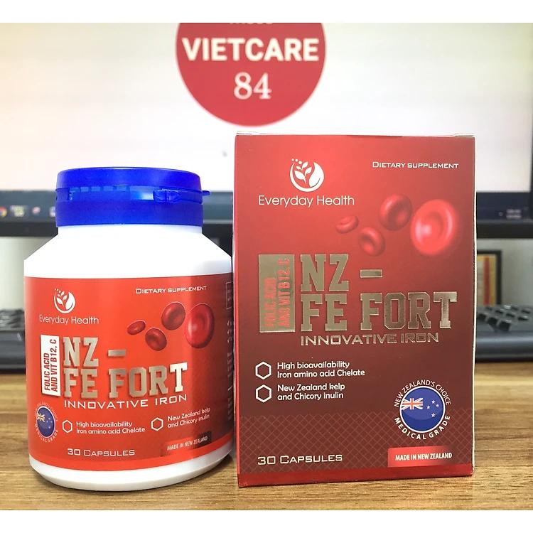 Viên uống bổ sung sắt hữu cơ nhập khẩu chính hãng New Zealand NZ FE FORT (30 viên) 