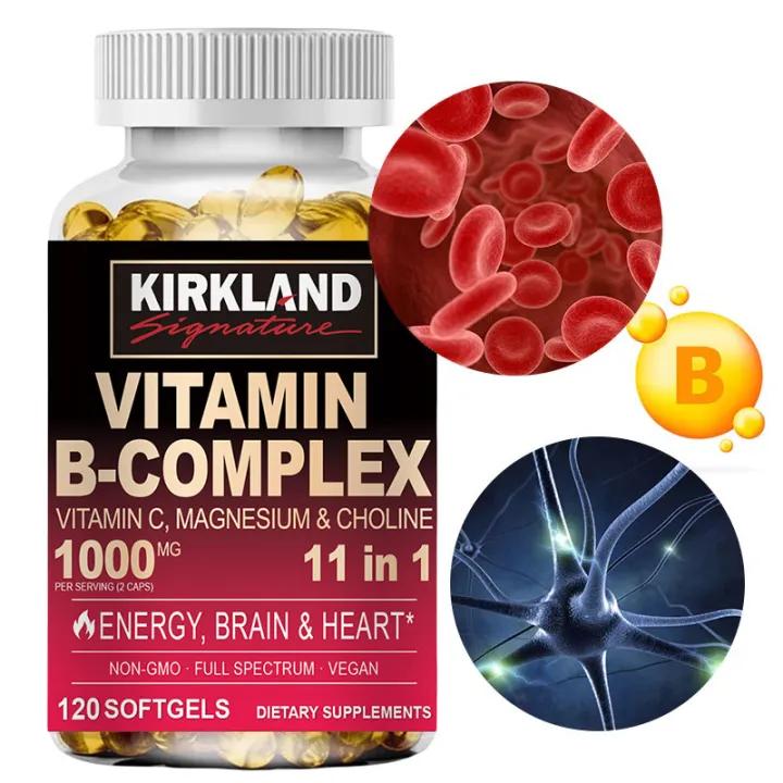 Bổ sung phức hợp Vitamin B KIRKLAND Tăng cường và duy trì hệ thống miễn dịch và hỗ trợ hệ tim mạch và thần kinh