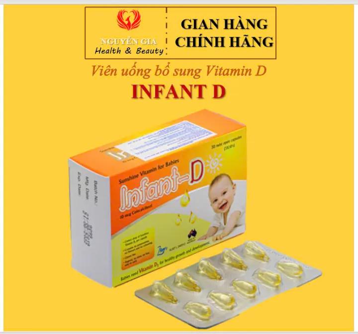Viên uống bổ sung vitamin D INFANT-D nhập khẩu từ Úc cho mọi lứa tuổi - Chai 30 viên