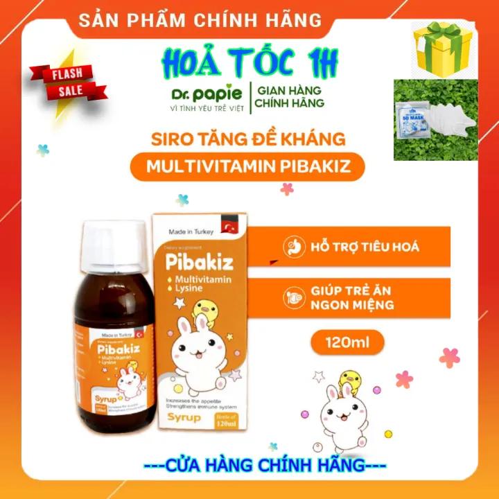 Siro Pibakiz tăng đề kháng cho bé, ăn ngon, tiêu hóa tốt bổ sung vitamin cho Bé 120ml DR. PAPIE - Thổ Nhĩ Kỳ