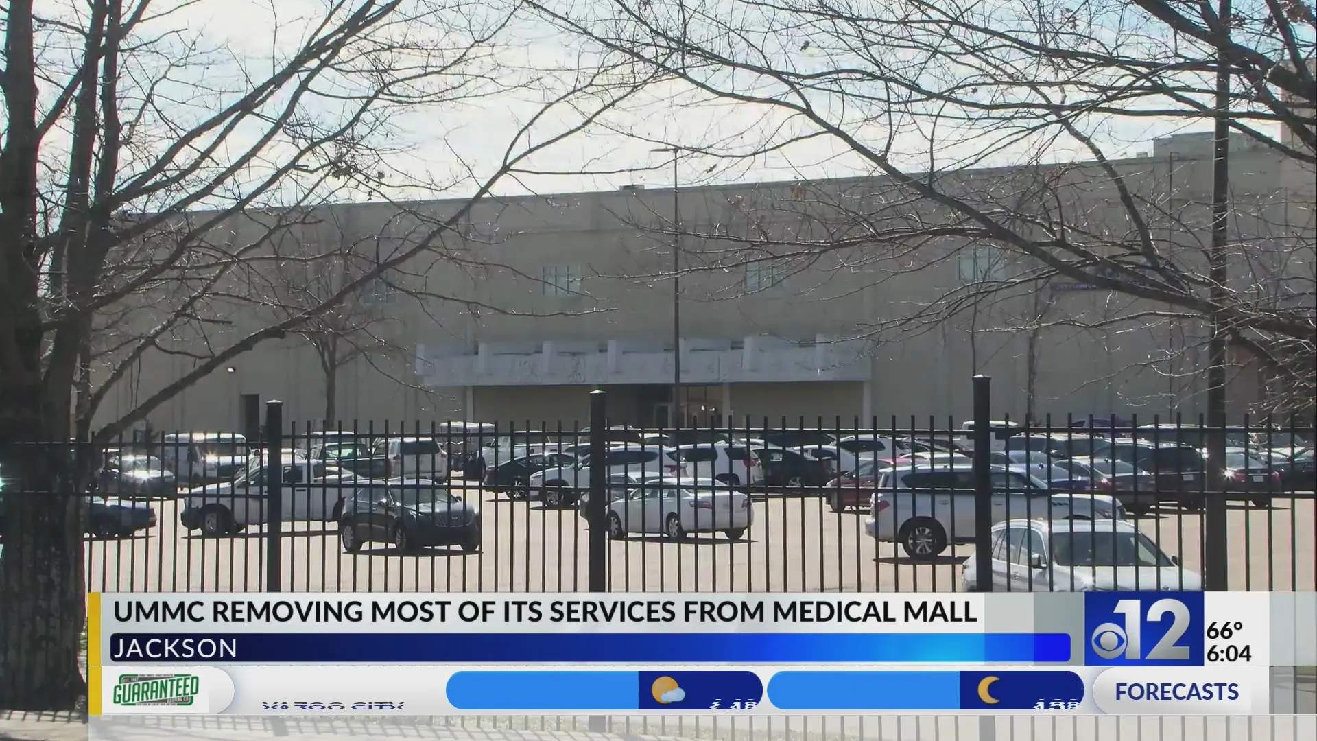 News headline about UMMC Mississippi's largest hospital exiting the Jackson Medical Mall Feb 27th 2025