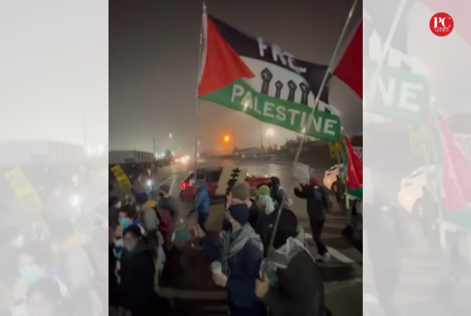 Hundreds of activists gathered at the port of Tacoma, starting at dawn on Monday, to block a US weapons shipment from heading to Israel. Nov 6th, 2023